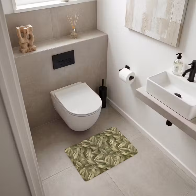 WC Mat - Bladeren - Modern - Groen — 6