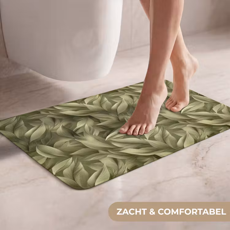 WC Mat - Bladeren - Modern - Groen — 7