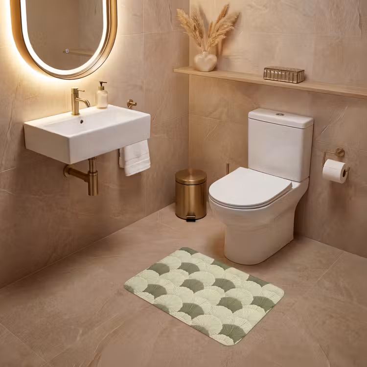 WC Mat - Bladeren - Structuur - Groen — 4