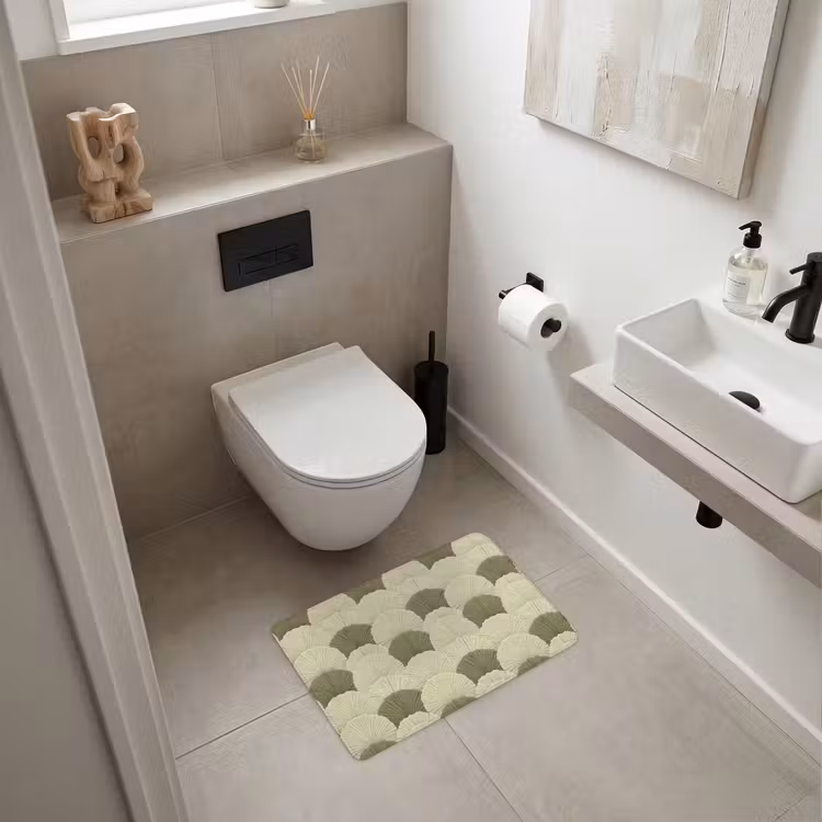 WC Mat - Bladeren - Structuur - Groen — 6