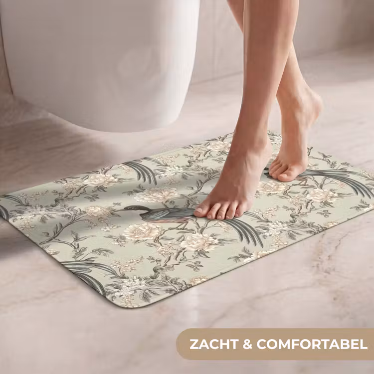 WC Mat - Bloem - Vogel - Kleurrijk — 7