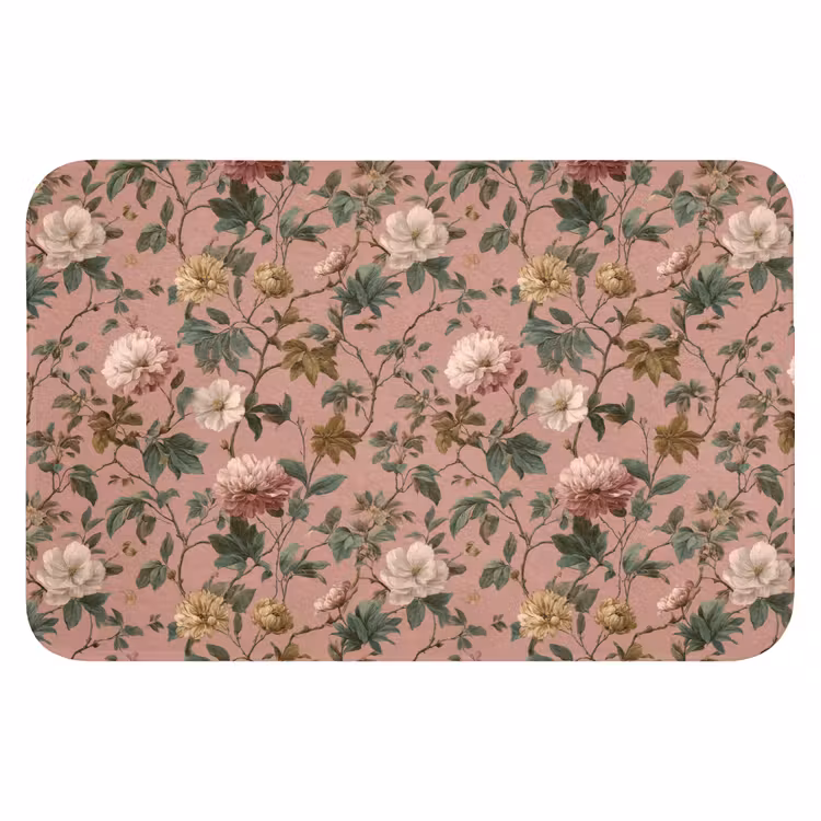 WC Mat - Bloemen - Klassiek - Roze — 1