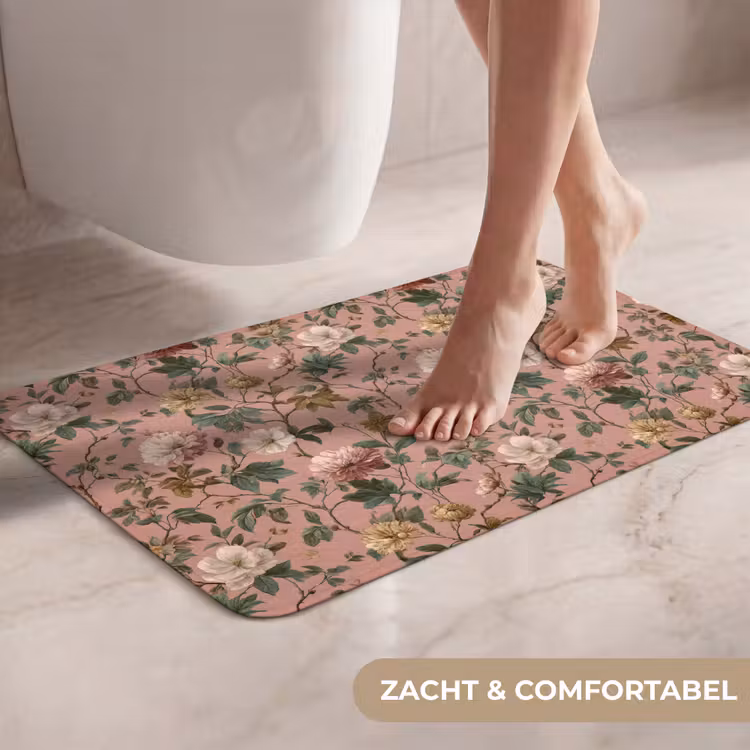WC Mat - Bloemen - Klassiek - Roze — 7