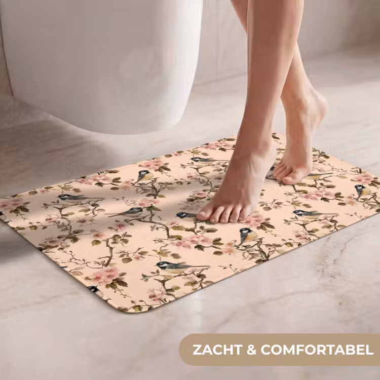 WC Mat - Bloesem - Koolmees - Roze — 7