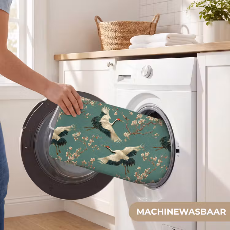 WC Mat - Kersenbloesem - Kraamvogels - Groen — 5