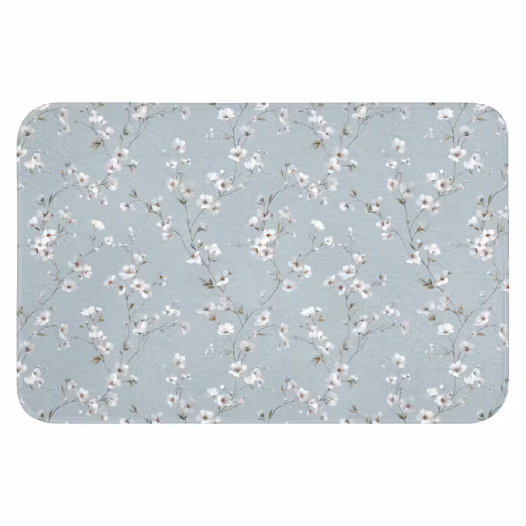 WC Mat - Klassiek - Bloemen - Blauw — 1