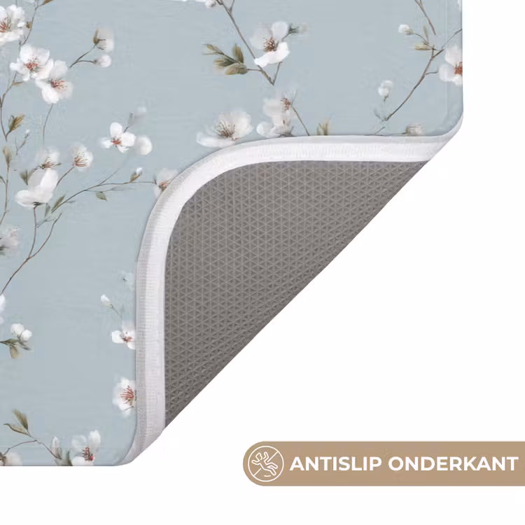WC Mat - Klassiek - Bloemen - Blauw — 3