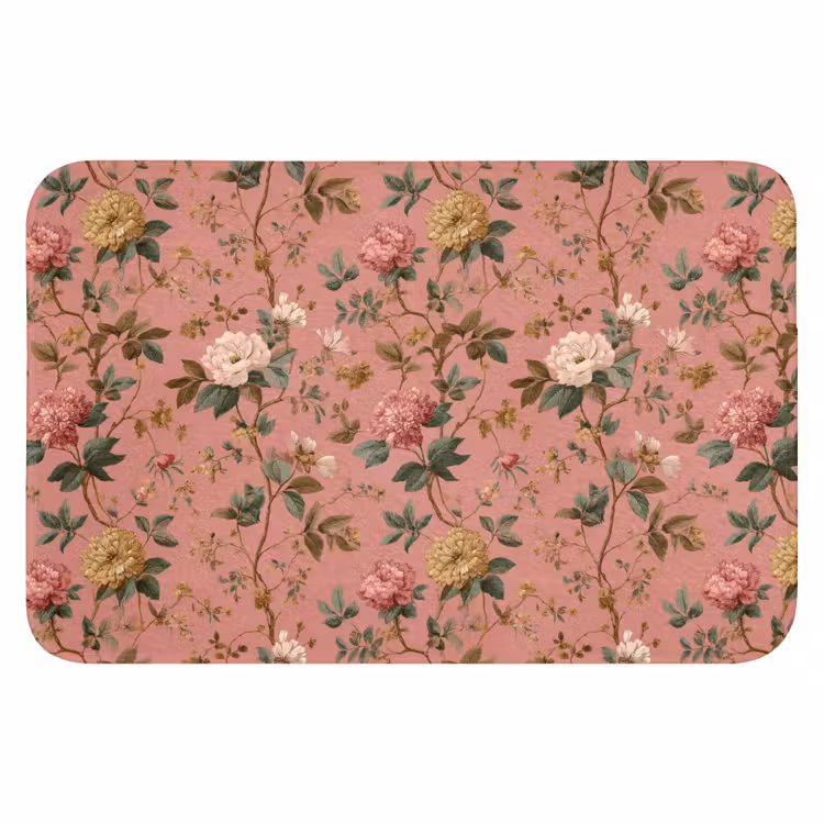 WC Mat - Klassiek - Botanisch - Roze — 1