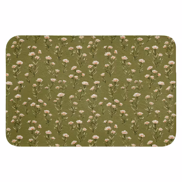 WC Mat - Landelijk - Bloemen - Groen — 1