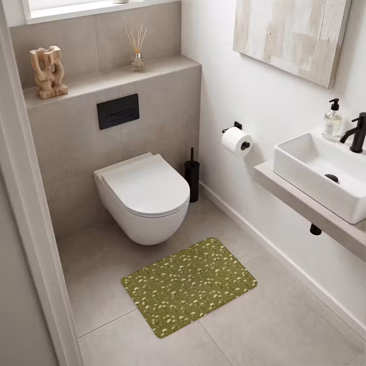 WC Mat - Landelijk - Bloemen - Groen — 6