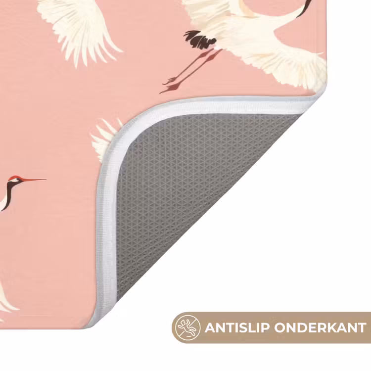 WC Mat - Modern - Kraanvogels - Roze — 3