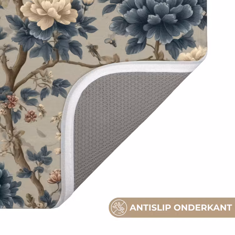 WC Mat - Pauw - Bloemen - Blauw — 3