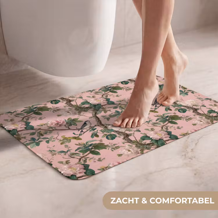 WC Mat - Pioenrozen - Botanisch - Vogel — 7