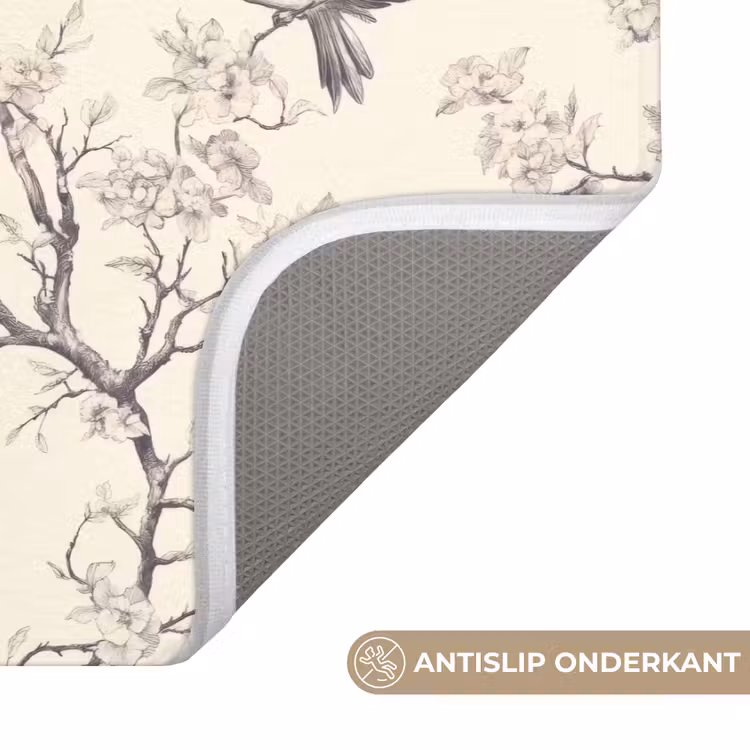 WC Mat - Takken - Vogels - Beige — 3