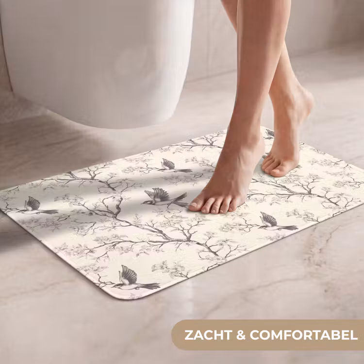 WC Mat - Takken - Vogels - Beige — 7