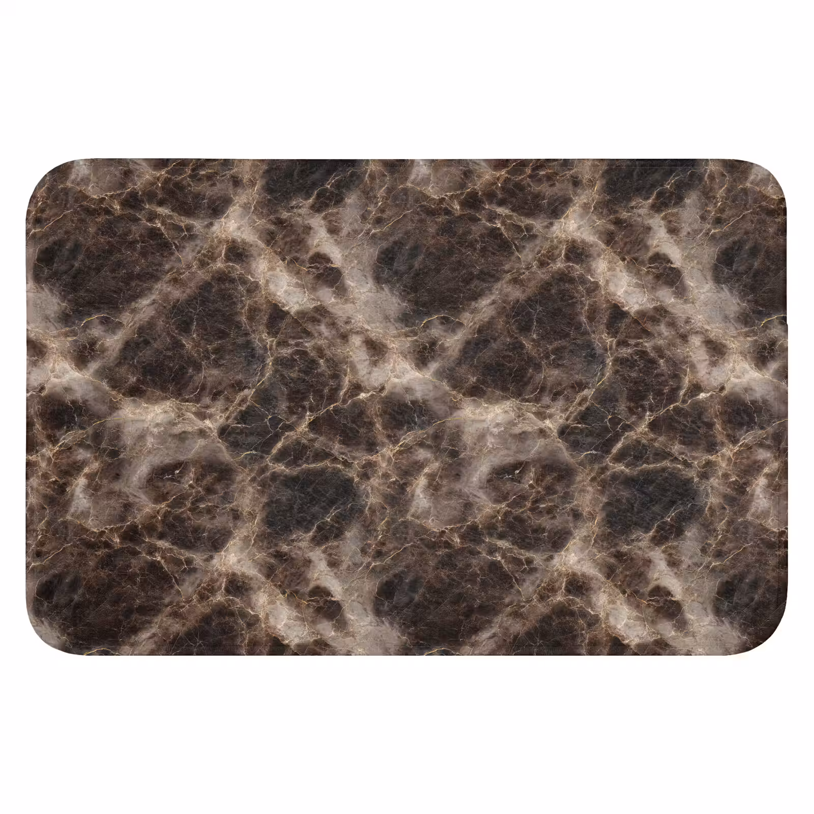 WC Mat - Bruin - Goud - Marmer — 1