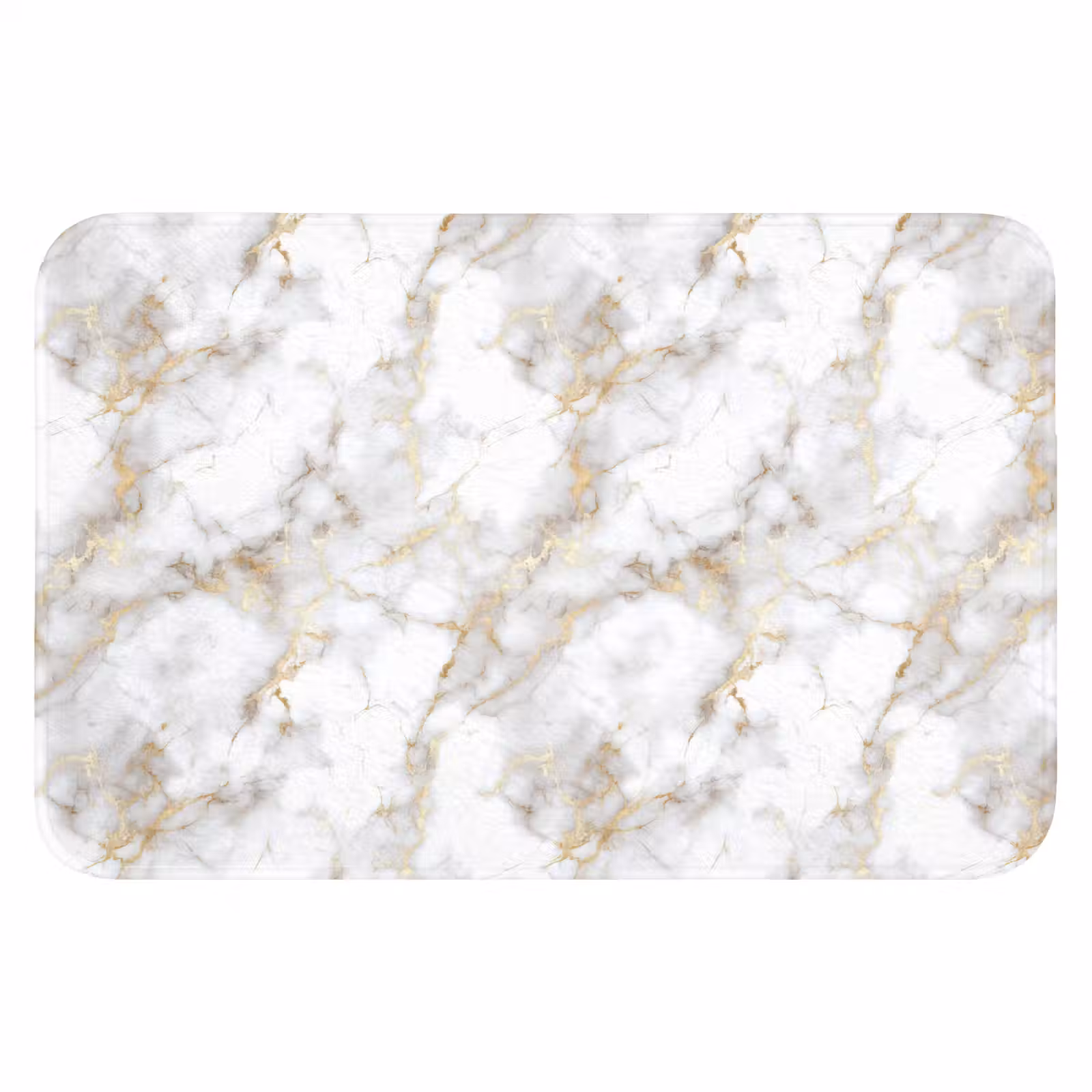 WC Mat - Gouden aders - Marmer - Wit — 1