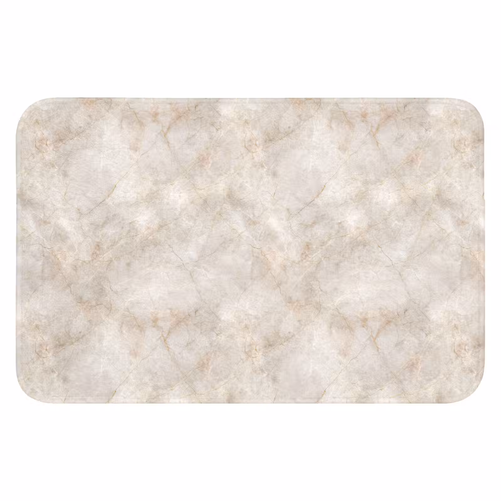 WC Mat - Lichtbeige - Goudbruine Nerven - Marmer — 1