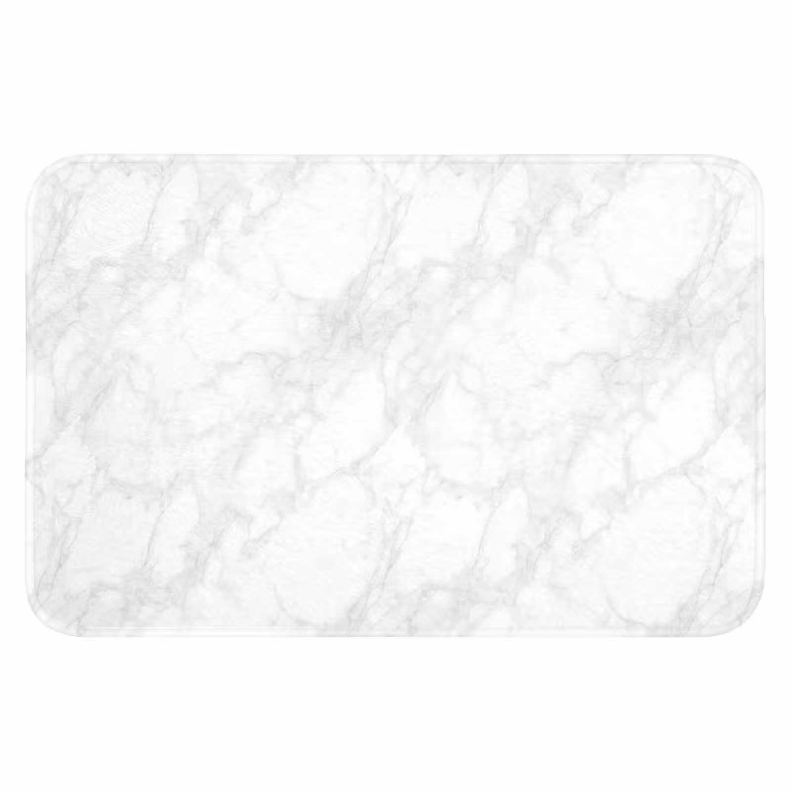 WC Mat - Minimalistisch - Wit - Grijze aders — 1