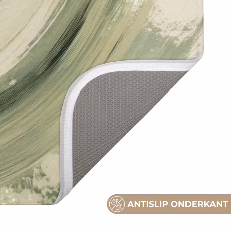 WC Mat - Abstract - Penseelstreken - Golven - Groen — 3