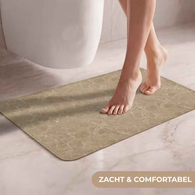WC Mat - Beige - Marmer - Witte aders — 7