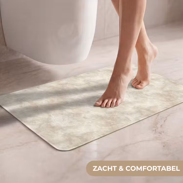 WC Mat - Beige - Reliëfstructuur - Natuursteen — 7