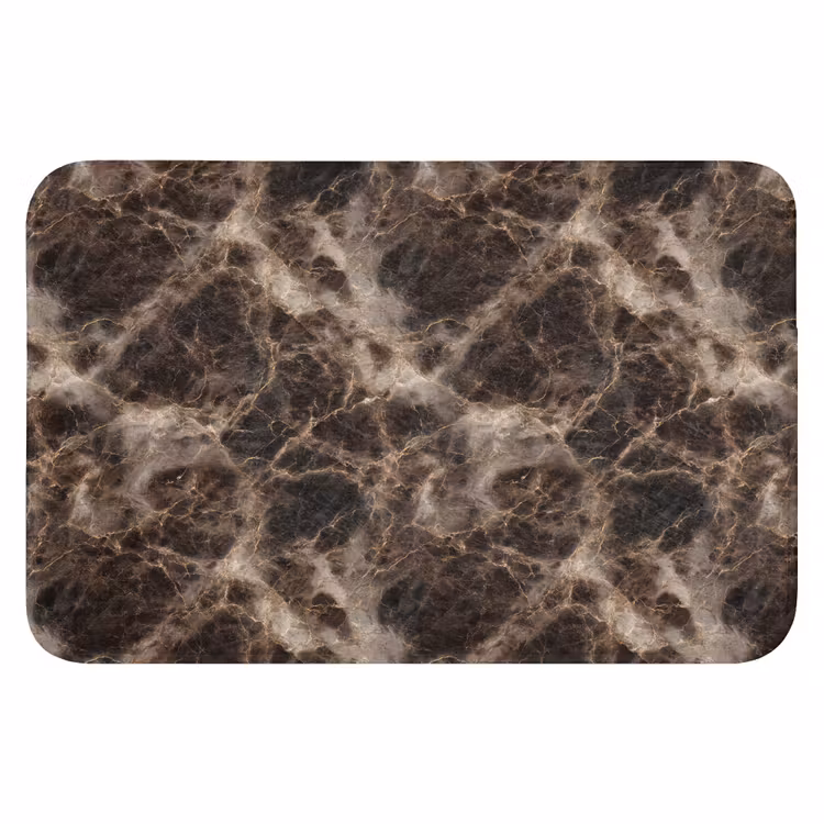 WC Mat - Bruin - Goud - Marmer — 1