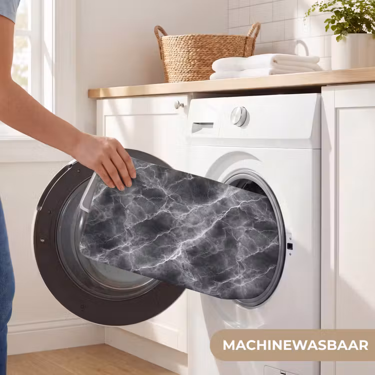 WC Mat - Donkergrijs - Bliksem - Marmer — 5
