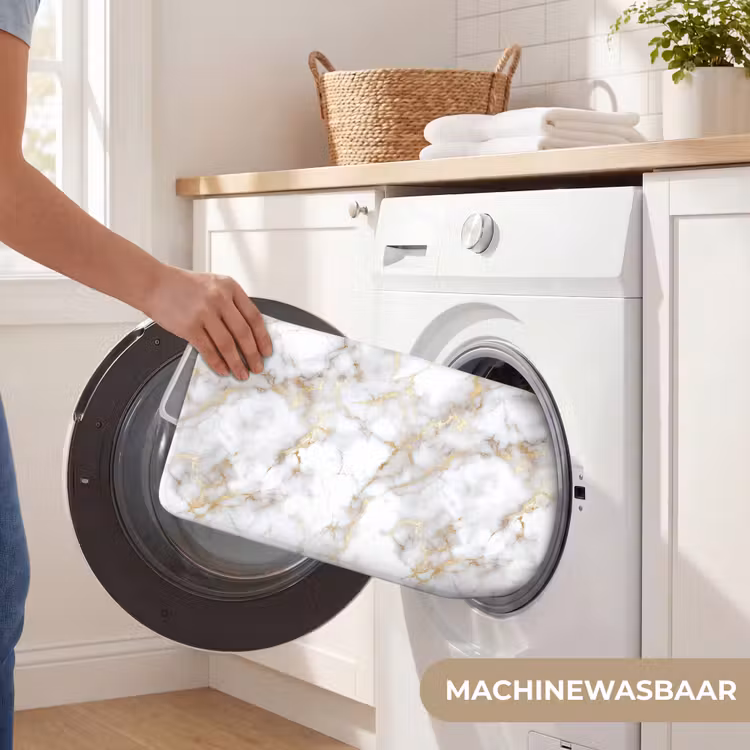 WC Mat - Gouden aders - Marmer - Wit — 5