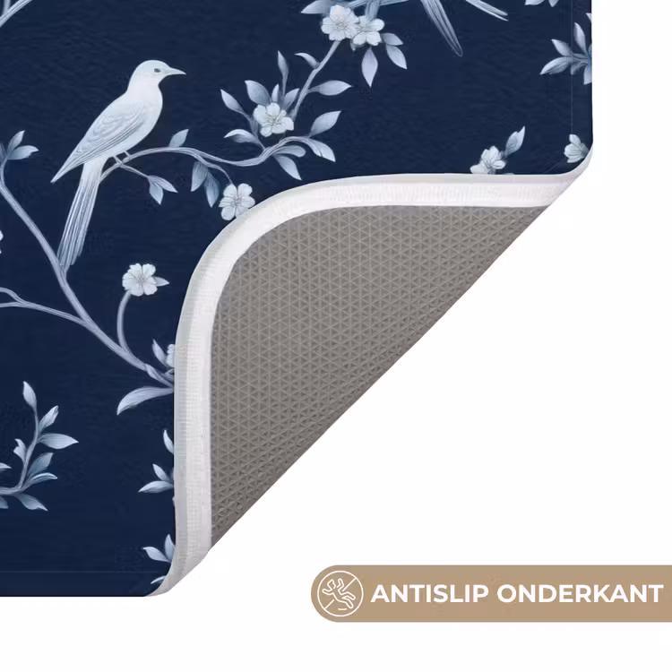 WC Mat - Grafisch - Bloesemtak - Blauw — 3