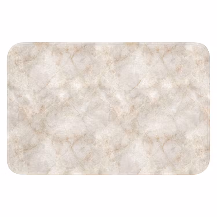 WC Mat - Lichtbeige - Goudbruine Nerven - Marmer — 1