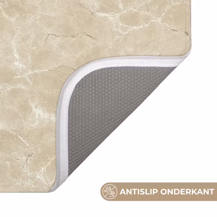 WC Mat - Lichtbeige - Marmer - Diffusie adering — 3
