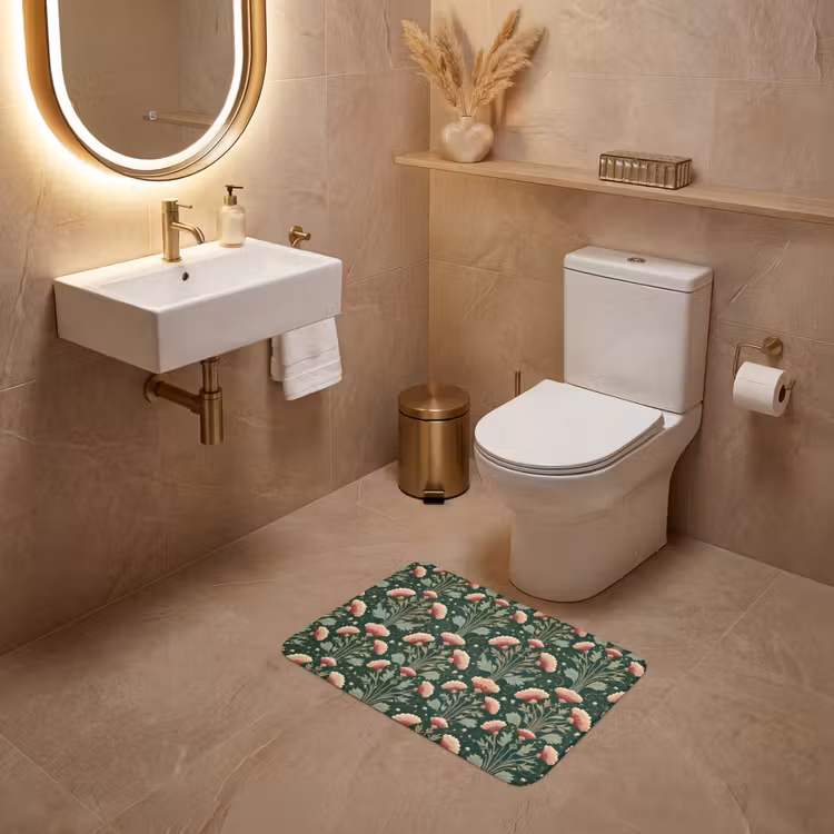 WC Mat - Patroon - Botanisch - Kleurrijk — 4