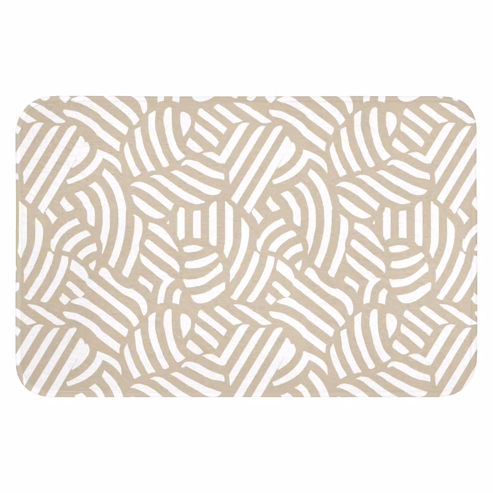 WC Mat - Abstract - Modern - Beige — 1