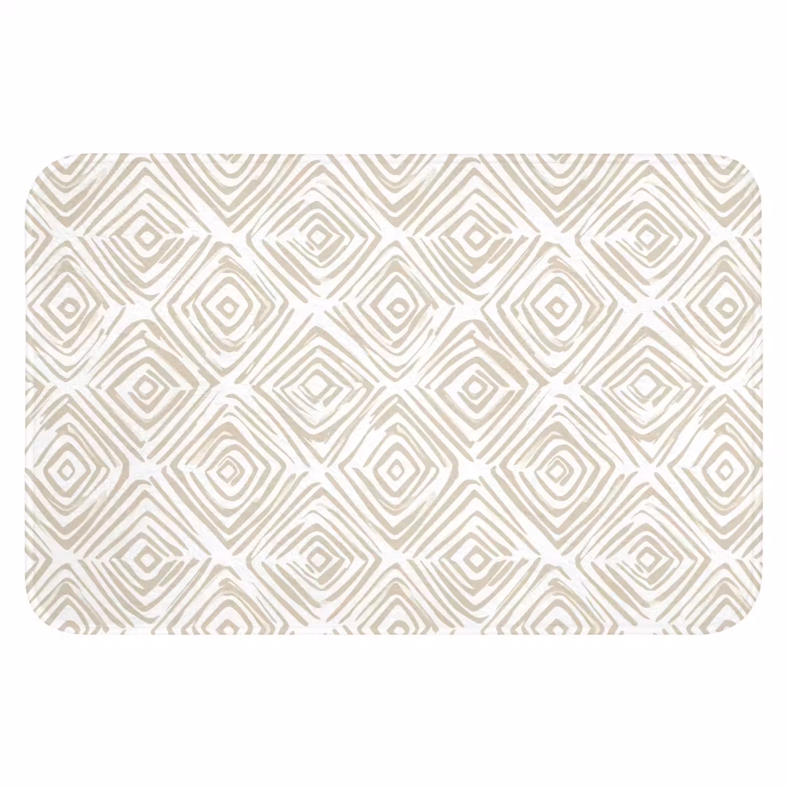 WC Mat - Abstract - Ruit - Beige — 1