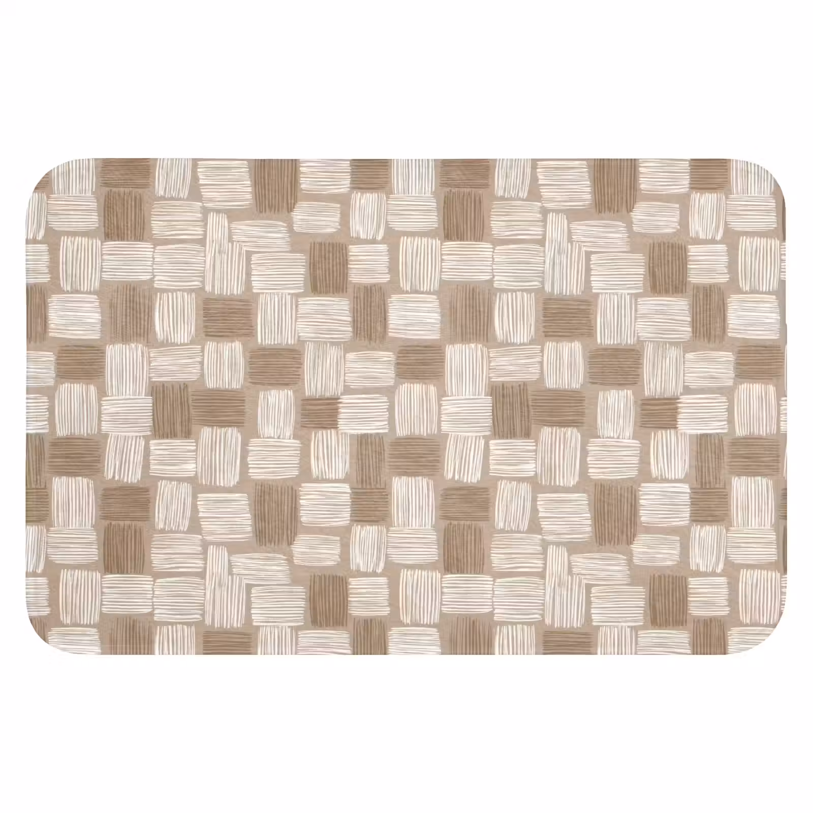 WC Mat - Blok - Patroon - Bruin — 1
