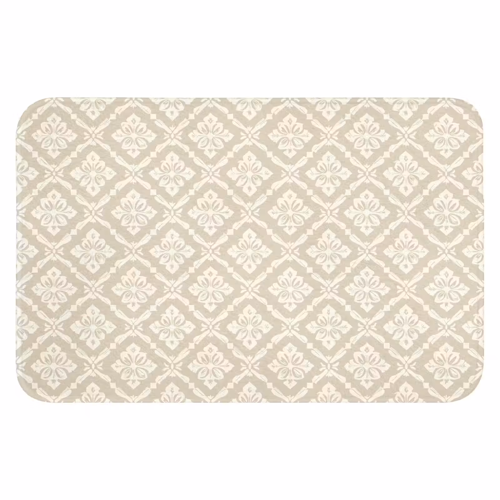 WC Mat - Floraal - Ornament - Beige — 1
