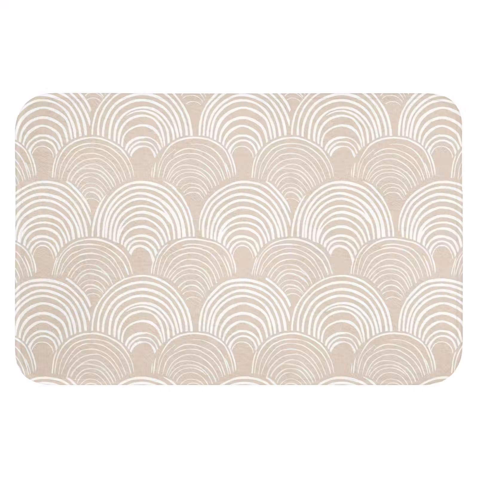 WC Mat - Golven - Structuur - Beige — 1
