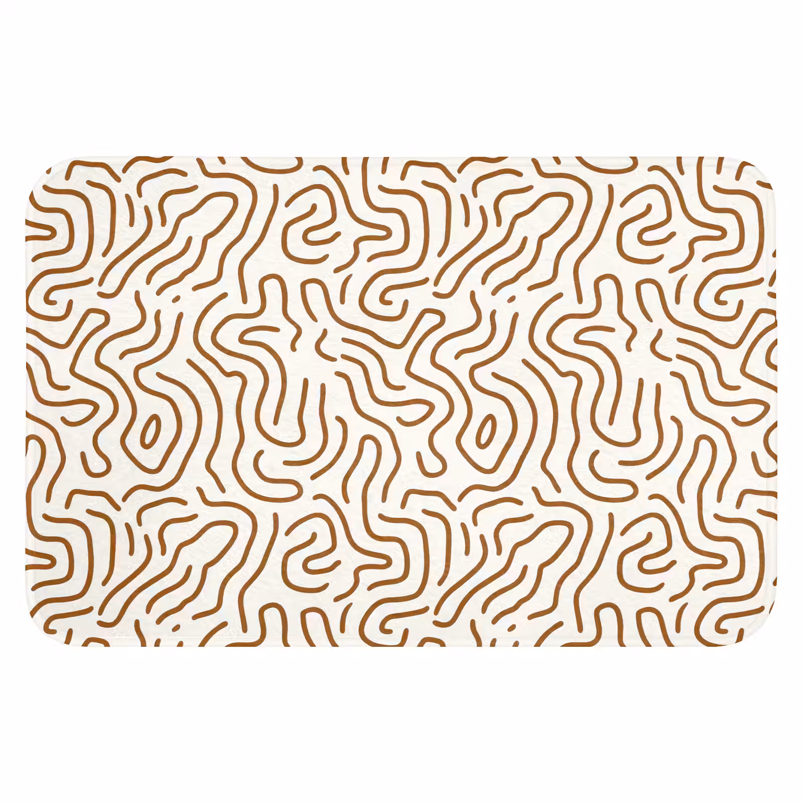 WC Mat - Minimalistisch - Patroon - Terracotta — 1