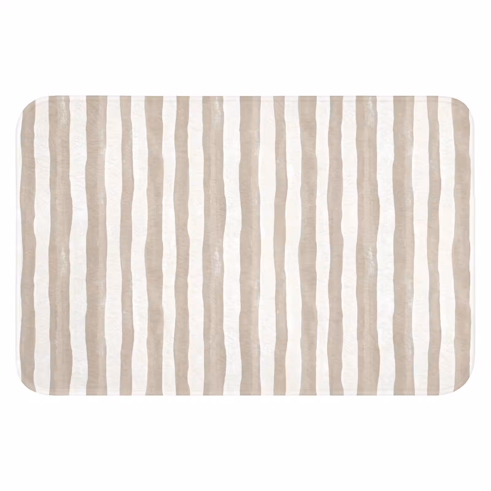 WC Mat - Minimalistisch - Strepen - Beige — 1