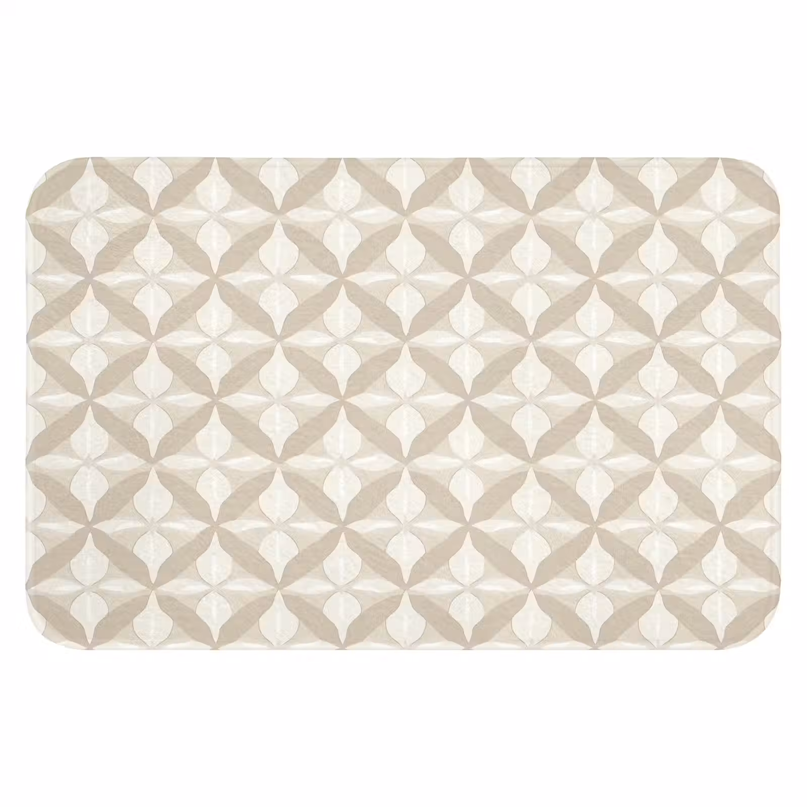 WC Mat - Patroon - Klassiek - Beige — 1