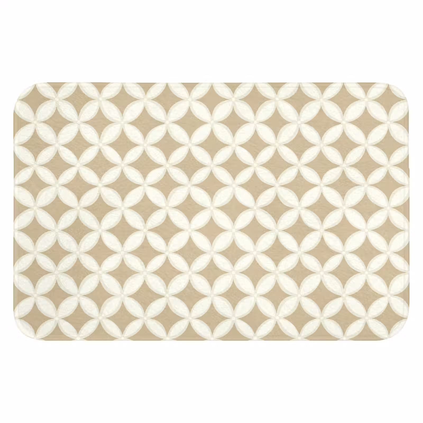 WC Mat - Symmetrisch - Motief - Beige — 1
