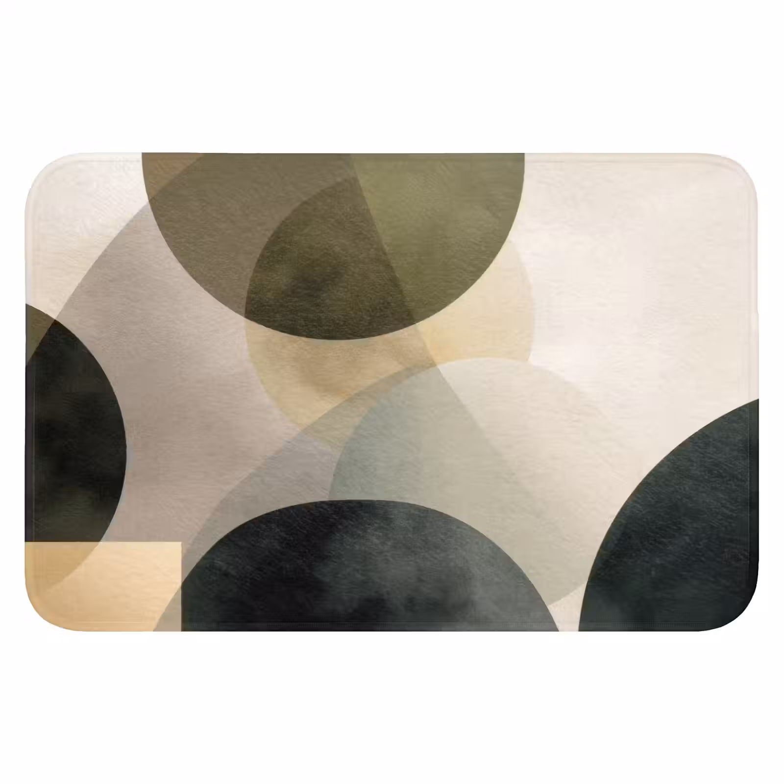 WC Mat - Vlakken - Abstract - Beige - Cirkels — 1