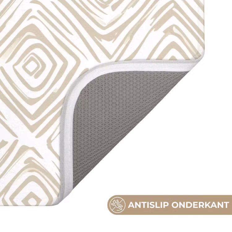 WC Mat - Abstract - Ruit - Beige — 3