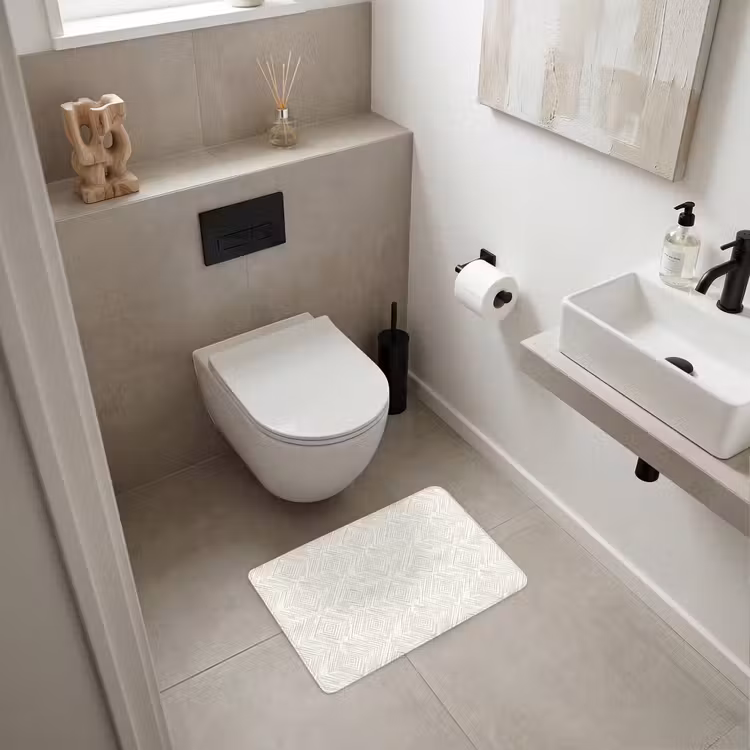 WC Mat - Abstract - Ruiten - Beige — 6