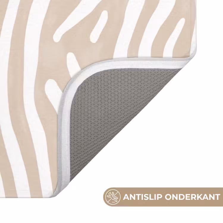 WC Mat - Abstract - Zebra - Beige — 3