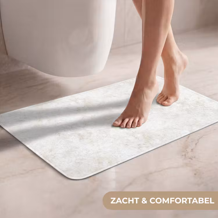 WC Mat - Beige - Marmer - Aders — 7