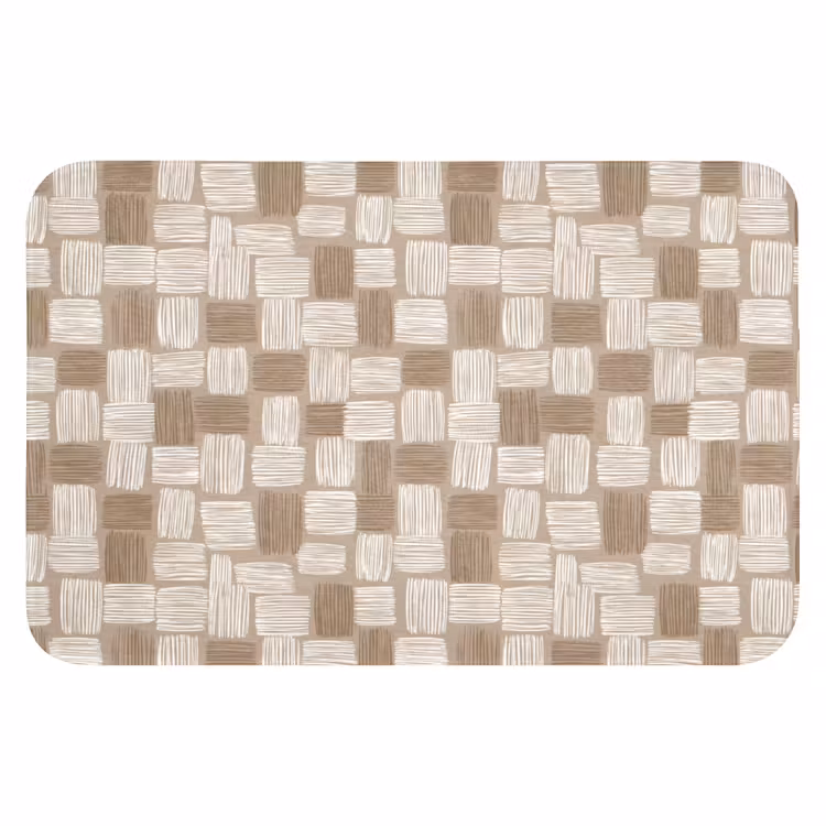 WC Mat - Blok - Patroon - Bruin — 1