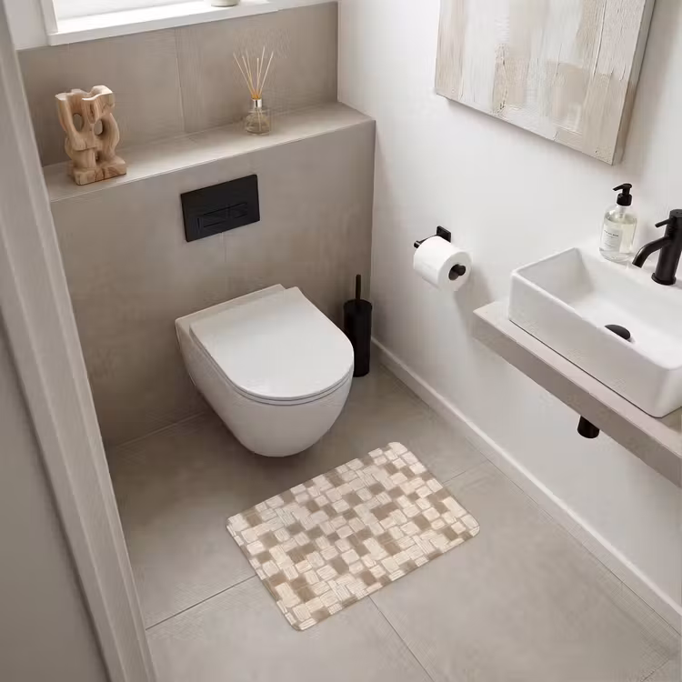 WC Mat - Blok - Patroon - Bruin — 6