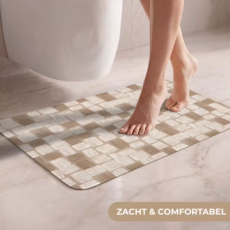 WC Mat - Blok - Patroon - Bruin — 7